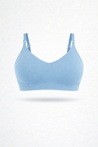 Bralette con Spallini Regolabili Blu Desaturato Curvy per Taglie Forti | Leela Lab