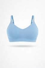 Bralette con Spallini Regolabili Blu Desaturato Curvy per Taglie Forti | Leela Lab