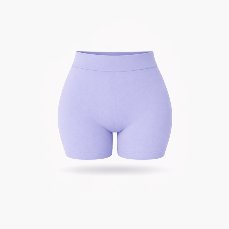 Shorts Vita Alta Lilla Curvy per Taglie Forti | Leela Lab
