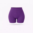 Shorts Vita Alta Viola Curvy per Taglie Forti | Leela Lab