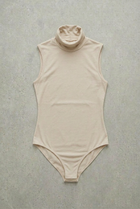 Body Dolcevita Senza Maniche Cipria Curvy per Taglie Forti | Leela Lab