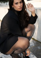 Collant Light con Lurex 30 Den Silver Curvy per Taglie Forti | Leela Lab