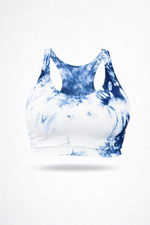 Sport Bralette Blue Tie Dye Curvy per Taglie Forti | Leela Lab