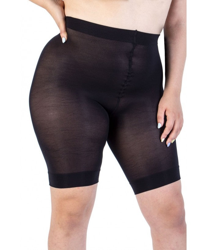Antisfregamento Supermatte 90 DEN Nero Curvy per Taglie Forti Plus Size | Leela Lab