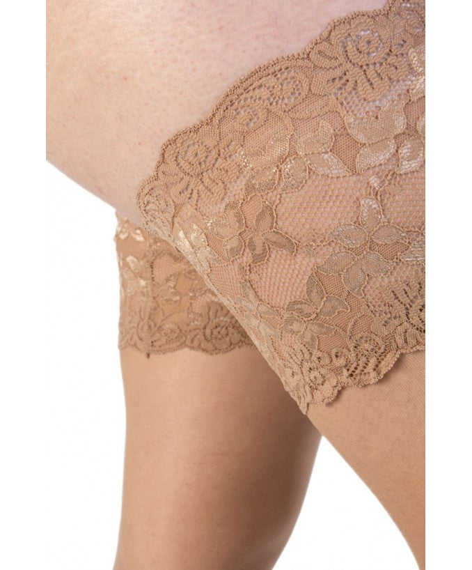 Autoreggente Light con Balza Alta 30 DEN - Sabbia