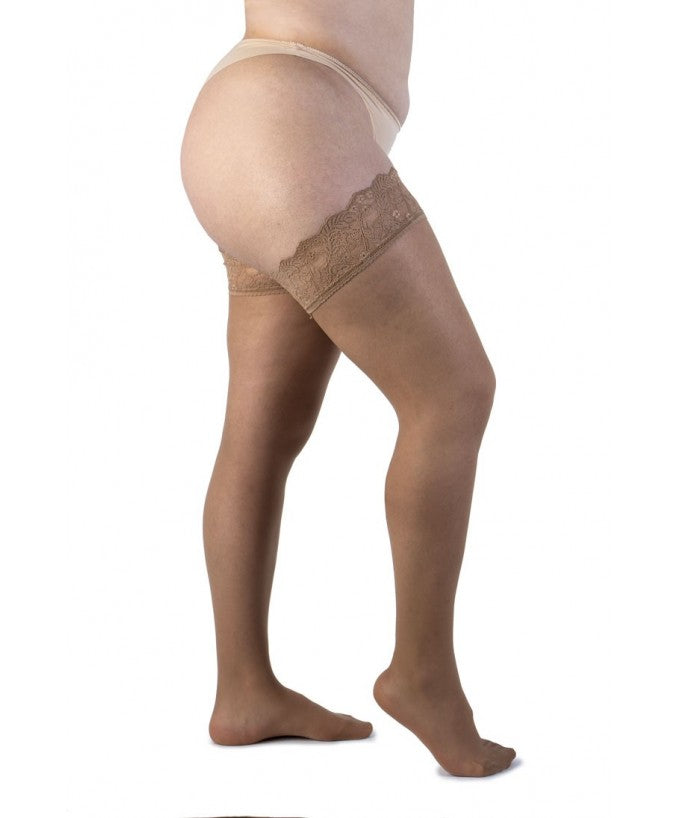 Autoreggente Light con Balza Bassa 30 DEN - Sabbia