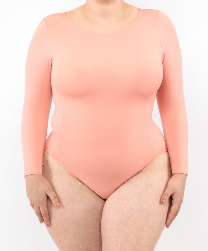 Body manica lunga - Corallo