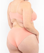 Bralette con Spallini Regolabili Corallo Curvy per Taglie Forti Plus Size Dietro | Leela Lab
