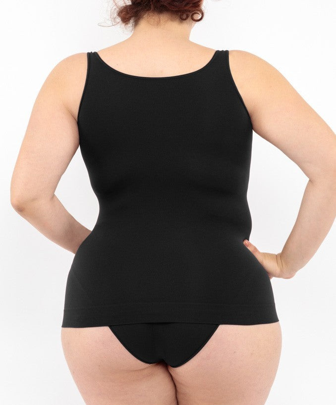 Canotta Basica Nero Curvy per Taglie Forti Plus Size Dietro | Leela Lab
