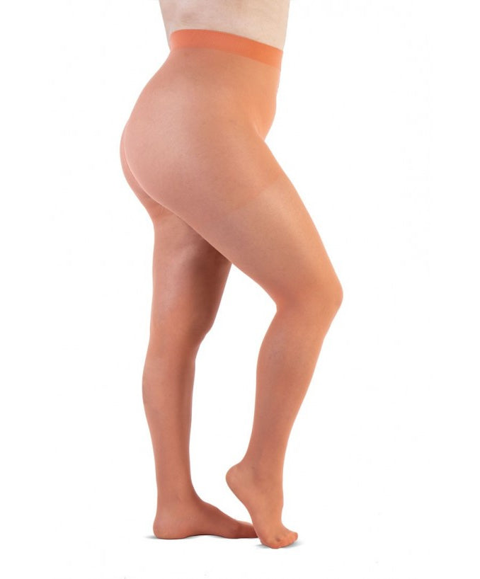 Collant Light 30 Denari arancio tenue Curvy per Taglie Forti | Leela Lab