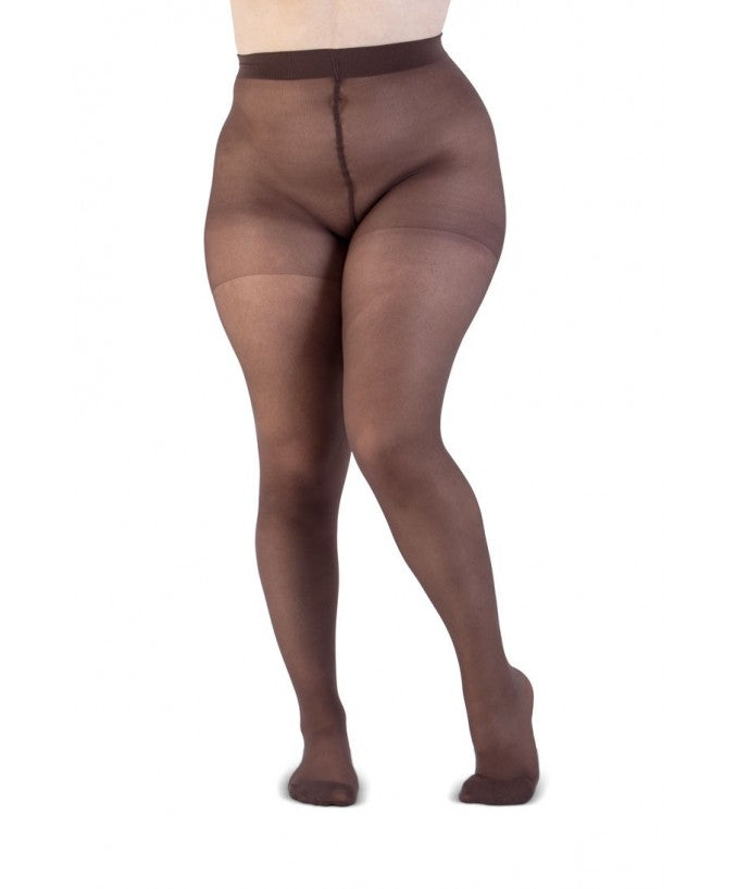 Collant Light 30 Denari cappuccino Curvy per Taglie Forti Plus Size | Leela Lab