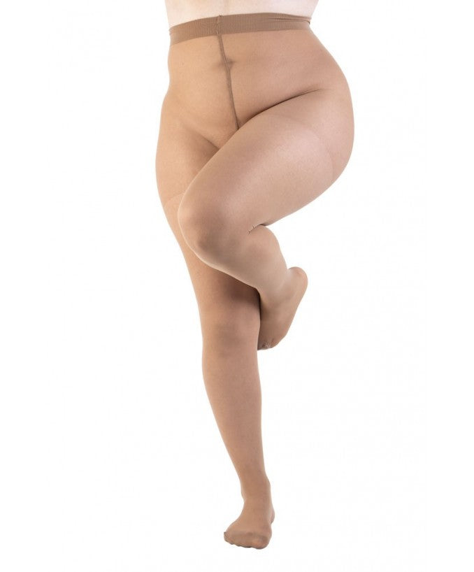 Collant Light 30 Denari sabbia Curvy per Taglie Forti Plus size | Leela Lab
