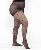 Collant Light con Frecce 30 Den Nero Curvy per Taglie Forti | Leela Lab