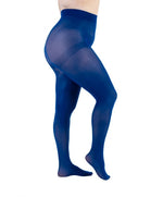 Collant Semimatte 50 Den Blu Curvy per Taglie Forti | Leela Lab