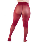 Collant Semimatte 50 Den Bordeaux Curvy per Taglie Forti Plus Size | Leela Lab