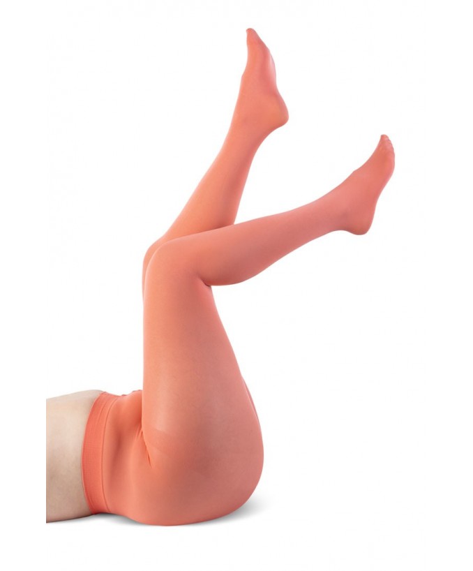 Collant Supermatte 90 Den Curvy Corallo Plus Size | Leela Lab