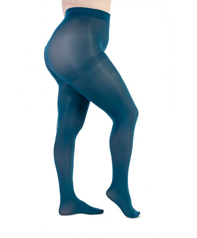 Collant Supermatte 90 Den Curvy Petrolio | Leela Lab