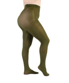 Collant Supermatte 90 Den Curvy Verde Militare | Leela Lab