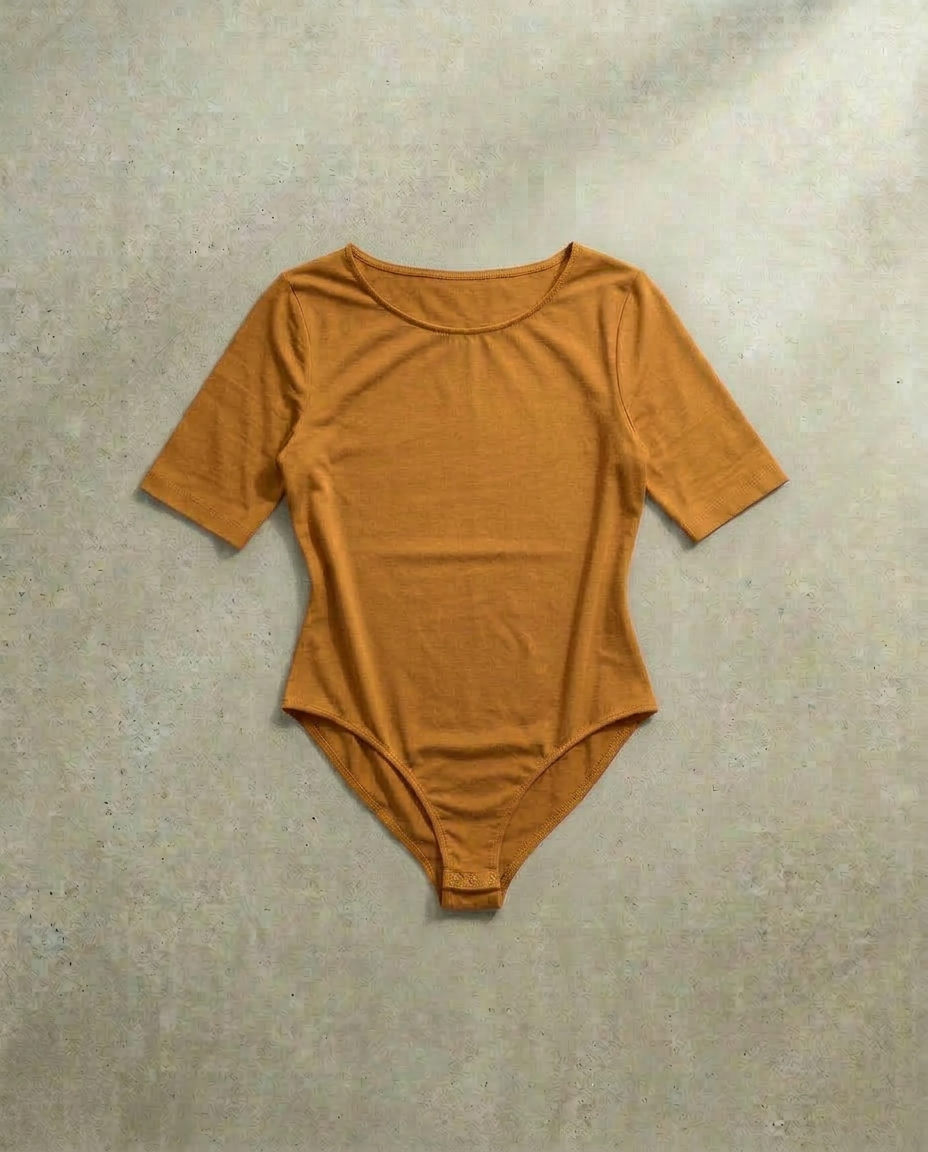 Body Manica Corta - Ocra