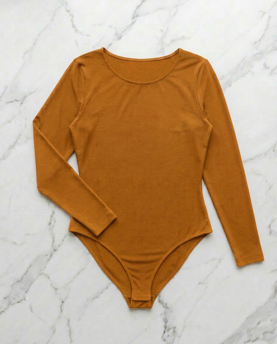 Body manica lunga - Camello