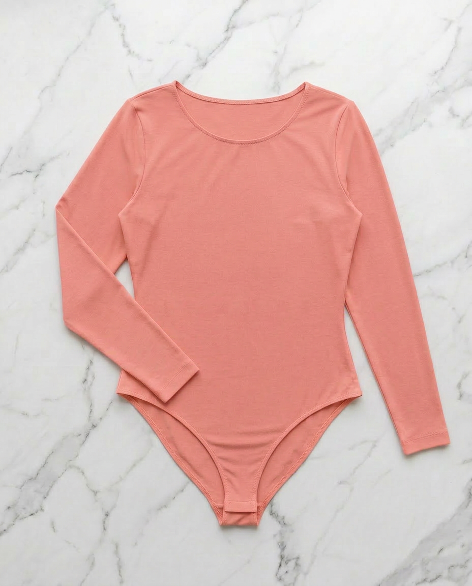 Body manica lunga - Corallo
