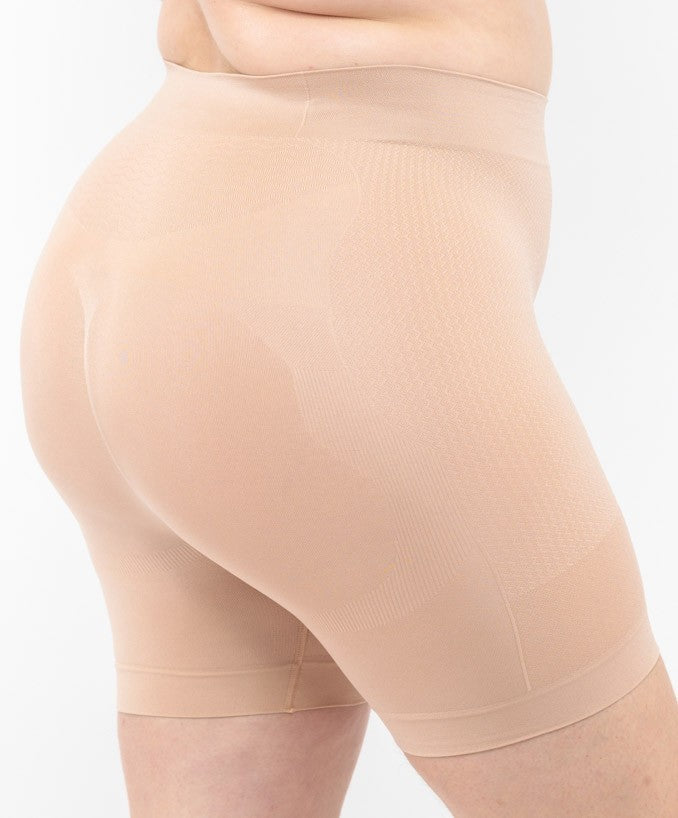 Shorts Vita Alta Modellanti Nude Curvy per Taglie Forti Plus Size | Leela Lab