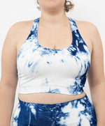 Sport Bralette Blue Tie Dye Curvy per Taglie Forti Plus Size | Leela Lab